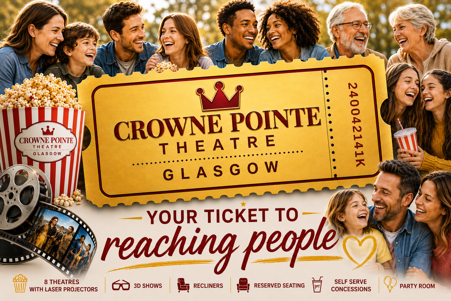 Crowne Pointe Theatre Glasgow — advertise on the big screen
